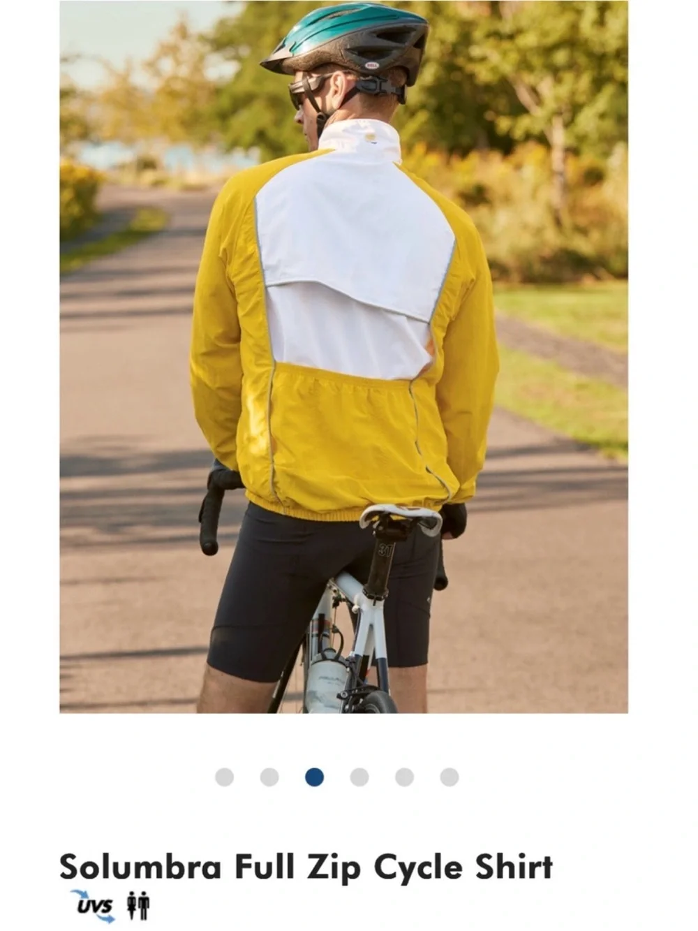 Solumbra Men’s White & Yellow Lightweight Cycling Jacket